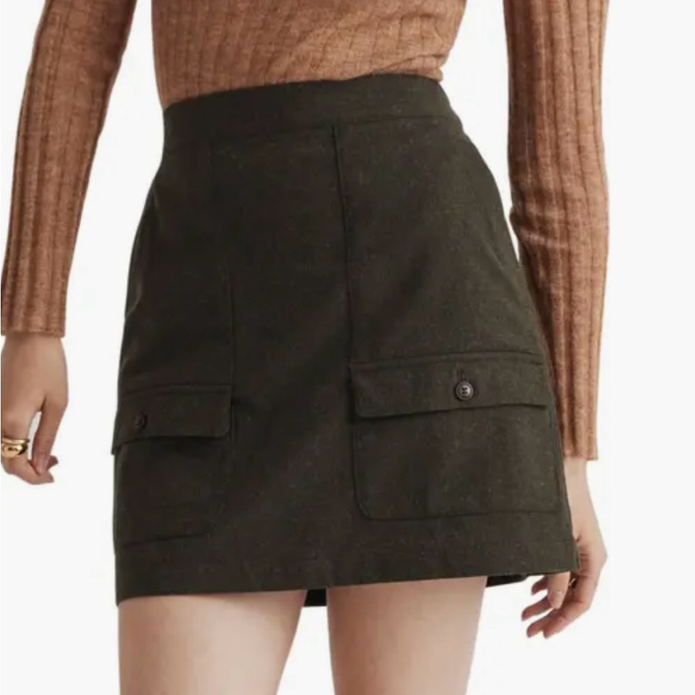 Madewell wool cargo mini skirt